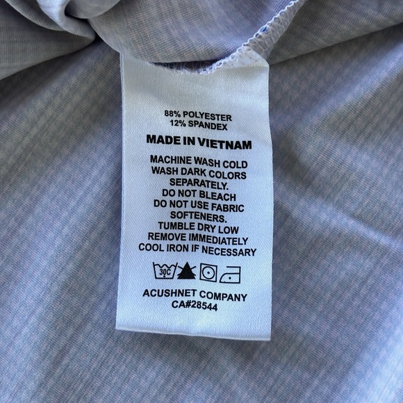 FootJoy‎ Blue Houndstooth Golf Polo Shirt XL Quail Hollow Club Embroidered Logo - Picture 9 of 11